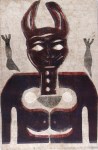 Lot #49: KARIMA MUYAES - Behind the Cat - Color stencil monoprint
