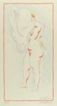 Lot #305: RUDOLF BAUER - Nude Dressing - Color lithograph