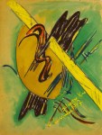 Lot #409: JALED MUYAES - Non-objective Composition #20 - Gouache on paper