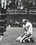 Lot #2707: MORRIS BERMAN - Y. A. Tittle Toppled - Gelatin silver print