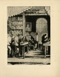 Lot #2492: EARL HORTER - The Bookshop - Aquatint