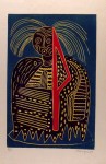 Lot #1973: KARIMA MUYAES - Parabola del Mar - Color linoleum cut