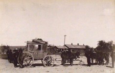 Lot #1146: OTIS M. GOVE - Mexican Stage Coach - Vintage albumen print