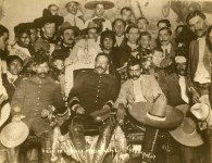 Lot #234: AGUSTIN VICTOR CASASOLA - Francisco "Pancho" Villa en la Silla Presidencial [Mexico] - Gelatin silver print