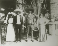 Lot #186: HUGO BREHME - Emiliano y Eufemio Zapata y Esposas - Gelatin silver print