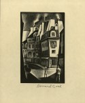 Lot #500: HOWARD COOK - Paris Street - Wood engraving