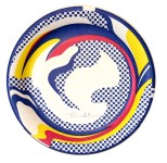 Lot #452: ROY LICHTENSTEIN - Paper Plate - Original color screenprint, in yellow, red, and blue, on white paper plate