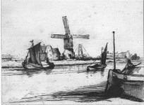 Lot #2142: REMBRANDT (REMBRANDT HARMENSZ VAN RIJN) [d'apr&#232;s] - The Angler in a Boat - Etching