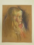 Lot #2758: MARIE BRUNER BURT HAINES - Portrait of Elizabeth - Pastel on paper