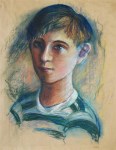 Lot #2759: MARIE BRUNER BURT HAINES - Portrait of James - Pastel on paper