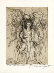Lot #506: PHILIP EVERGOOD - Girl with Sunflowers - Etching