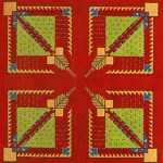Lot #717: FRANK LLOYD WRIGHT/TALIESIN ARCHITECTS - Vintage Frank Lloyd Wright/Taliesin Architects Designed Carpet from the Arizona Biltmore Hotel [01 "tile"] - Textile