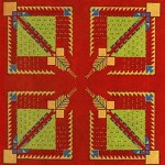 Lot #715: FRANK LLOYD WRIGHT/TALIESIN ARCHITECTS - Vintage Frank Lloyd Wright/Taliesin Architects Designed Rug/Carpet from the Arizona Biltmore Hotel #01 - Original vintage textile