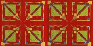 Lot #716: FRANK LLOYD WRIGHT/TALIESIN ARCHITECTS - Vintage Frank Lloyd Wright/Taliesin Architects Designed Rug/Carpet from the Arizona Biltmore Hotel #03 - Original vintage textile