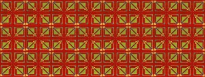 Lot #1481: FRANK LLOYD WRIGHT/TALIESIN ARCHITECTS - Vintage Frank Lloyd Wright/Taliesin Architects Designed Rug/Carpet from the Arizona Biltmore Hotel #14 - Original vintage textile