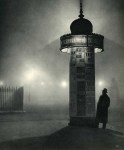 Lot #696: BRASSAI [gyula halasz] - Une colonne Morris dans le brouillard - Original vintage photogravure