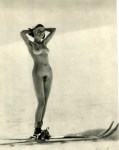 Lot #466: CHRISTIAN AEGERTER - Nude on Skis - Original vintage photogravure