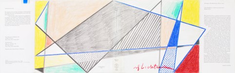Lot #2281: ROY LICHTENSTEIN - Imperfect Drawing for Catalogue Cover I - Color offset lithograph