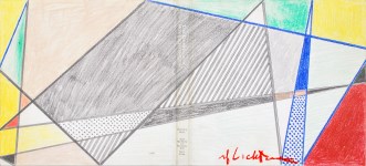 Lot #2282: ROY LICHTENSTEIN - Imperfect Drawing for Catalogue Cover II - Color offset lithograph