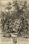 Lot #2505: WENCESLAUS HOLLAR - The Trojans' First Meal in Latium - Etching with drypoint