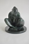 Lot #1850: FRANCISCO ZUNIGA [d'apres] - Mujer Desnuda Sentada II - Bronze sculpture with turquoise patina