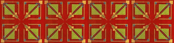 Lot #1474: FRANK LLOYD WRIGHT/TALIESIN ARCHITECTS - Vintage Frank Lloyd Wright/Taliesin Architects Designed Rug/Carpet from the Arizona Biltmore Hotel #04 - Original vintage textile