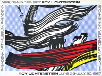 Lot #1820: ROY LICHTENSTEIN - Brushstrokes - Original color silkscreen