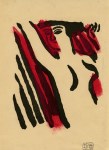 Lot #417: SHIKO MUNAKATA - Nude Female - Woodcut with watercolor handcoloring