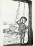 Lot #2599: FANNY RABEL - Ni&#241;o de la Costa - Original lithograph