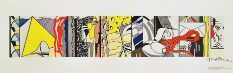 Lot #2094: ROY LICHTENSTEIN - Sketch for Greene Street Mural - Color offset lthograph