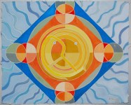 Lot #951: KARIMA MUYAES - Energy Mandala - Gouache on paper