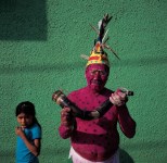 Lot #2305: PABLO AGUINACO LLANO - Cuerno y Ni&#241;a - Color analogue photograph
