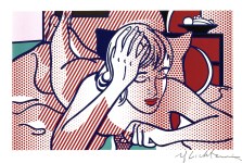 Lot #1425: ROY LICHTENSTEIN - Thinking Nude, State I - Color relief print