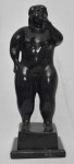 Lot #1898: FERNANDO BOTERO [imput&#233;e] - Mujer Desnuda, Fumando Puro - Bronze sculpture with dark brown patina
