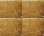 Lot #1259: DAMIEN HIRST - Pharmacy Panel (Gold) (2004) (4 panel) - Color silkscreen and offset lithograph