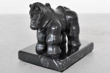Lot #81: FERNANDO BOTERO [impute] - Caballo Pequeo con Silla de Montar - Bronze sculpture with dark brown patina