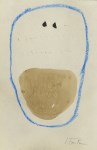 Lot #1632: LUCIO FONTANA - Concetto Spaziale III - Original watercolor and crayon drawing