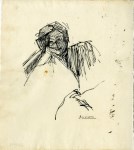 Lot #2035: UMBERTO BOCCIONI [imputée] - Ritratto - Original pen and ink drawing