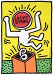 Lot #1843: KEITH HARING - Lucky Strike: Yellow - Original color silkscreen