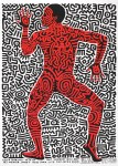 Lot #1049: KEITH HARING - Into 84 - Original color lithograph