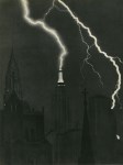Lot #1918: K. WINFIELD NEY - Lightning over New York City - Original vintage photogravure
