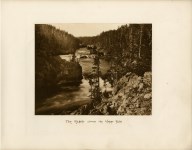 Lot #3106: FRANK JAY HAYNES - The Rapids above the Upper Falls - Original sepia-toned vintage photogravure
