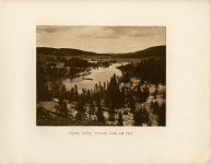 Lot #2217: FRANK JAY HAYNES - Hayden Valley between Lake and Falls - Original sepia-toned vintage photogravure