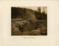 Lot #1956: FRANK JAY HAYNES - Crater of Oblong Geyser - Original sepia-toned vintage photogravure