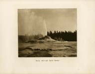 Lot #1851: FRANK JAY HAYNES - Castle Well and Castel Geyser - Original sepia-toned vintage photogravure
