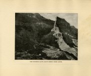 Lot #3128: KOLB BROTHERS - The Towering Cliffs above Hermit Creek Cabins - Original vintage photogravure