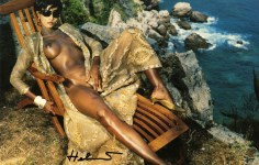 Lot #1040: HELMUT NEWTON - Iman - Original vintage color photolithograph