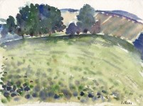 Lot #2674: UMBERTO LILLONI [d'après] - Paesaggio - Original watercolor on paper