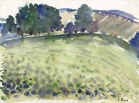 Lot #2433: UMBERTO LILLONI [d'apr&#232;s] - Paesaggio - Original watercolor on paper