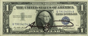 Lot #1229: ANDY WARHOL - One Dollar Washington - Color engraving and letterpress